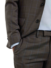Slim Fit Business Windowpane Suit
